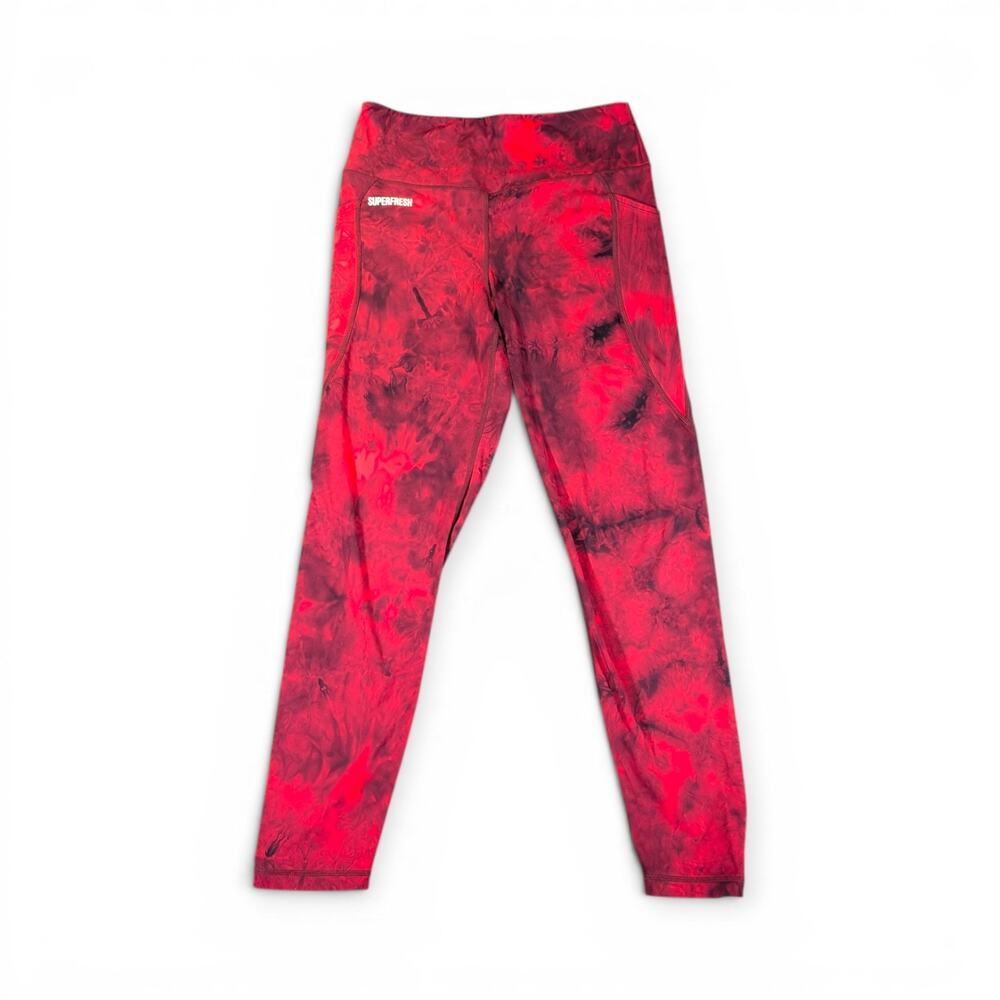 Superfresh Red Tie Dye Athletic Leggings Size XL